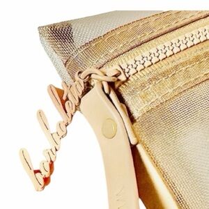 BORBOLETA Mesh Zip Travel Pouch with Travel Size Products, Beige